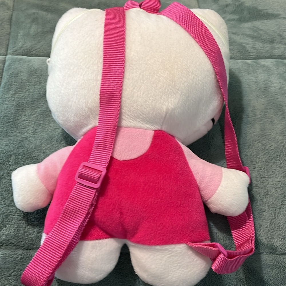 Hello Kitty Sanrio Backpack Plush Missing Button - image 4